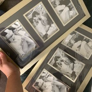 2 New Wall Collage Photo Frame, three 4x6 Pictures